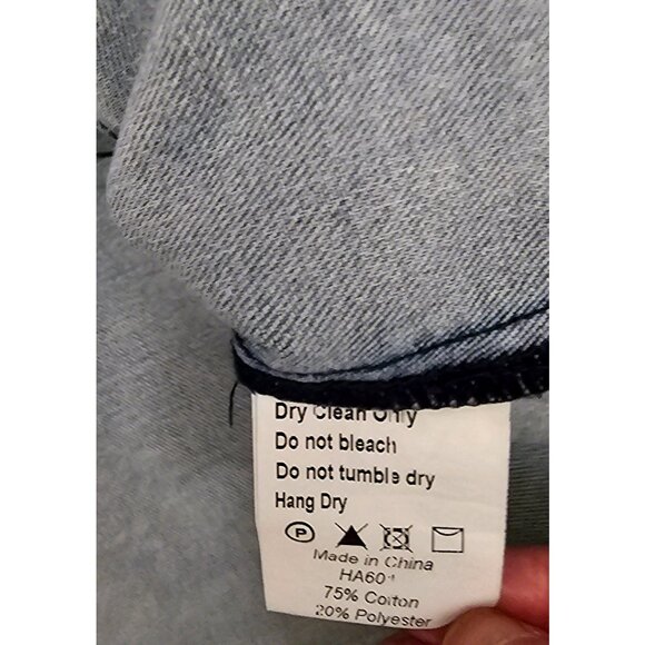 Hailey Womens 2XL Light Blue Denim Jacket With Snap Buttons & Front Pockets - Picture 5 of 8